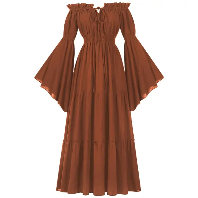 Medieval Renaissance Off-Shoulder Cosplay Dress for Stage detail 12