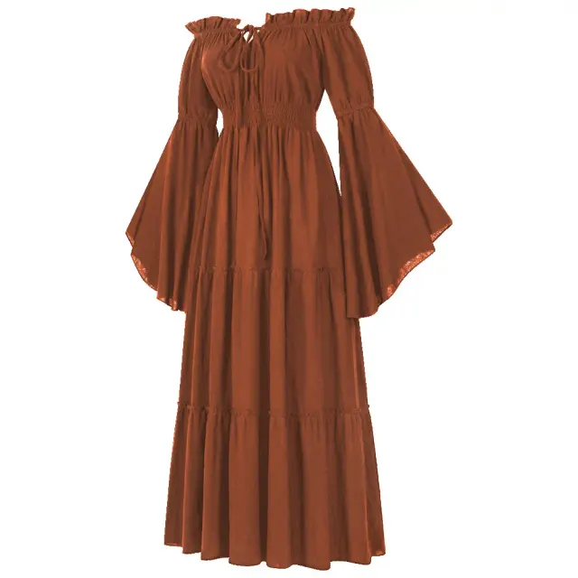 Medieval Renaissance Off-Shoulder Cosplay Dress for Stage detail 13