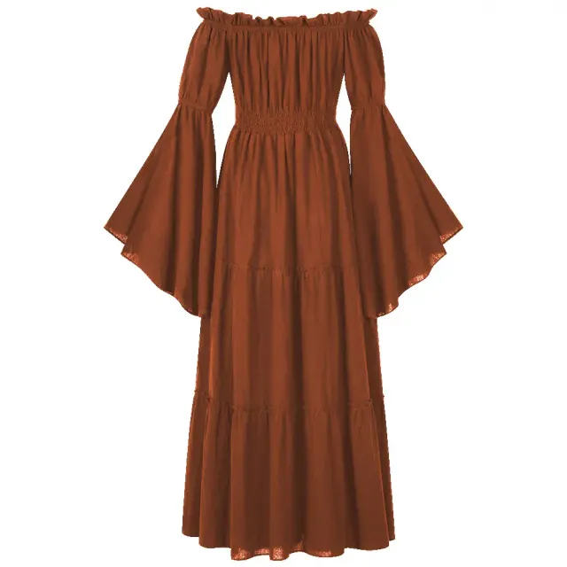 Medieval Renaissance Off-Shoulder Cosplay Dress for Stage detail 14
