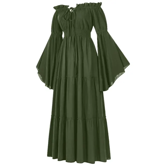 Medieval Renaissance Off-Shoulder Cosplay Dress for Stage detail 16
