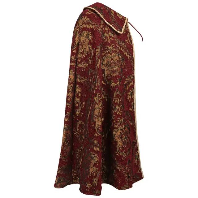 Medieval Renaissance Tudor King Half-Shoulder Cosplay Cape detail 3