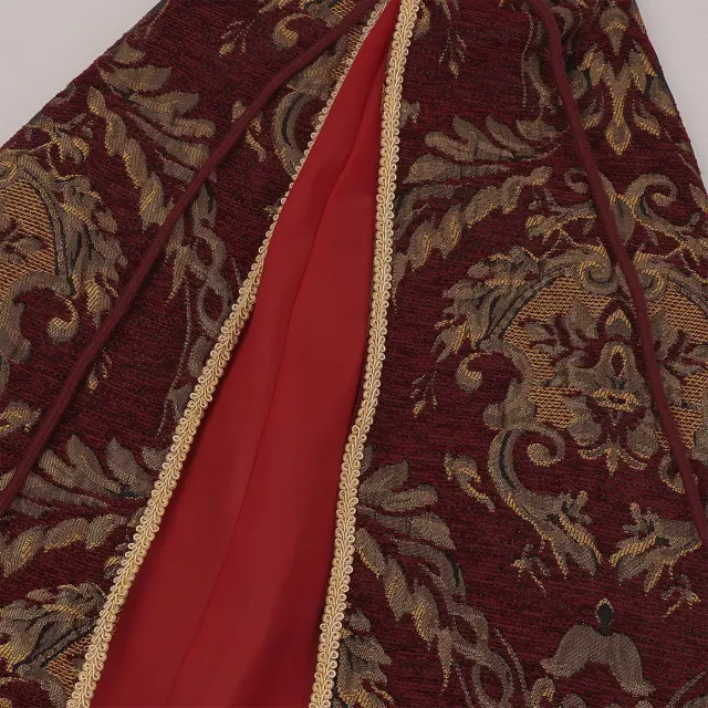 Medieval Renaissance Tudor King Half-Shoulder Cosplay Cape detail 6