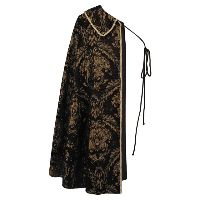 Medieval Renaissance Tudor King Half-Shoulder Cosplay Cape detail 9