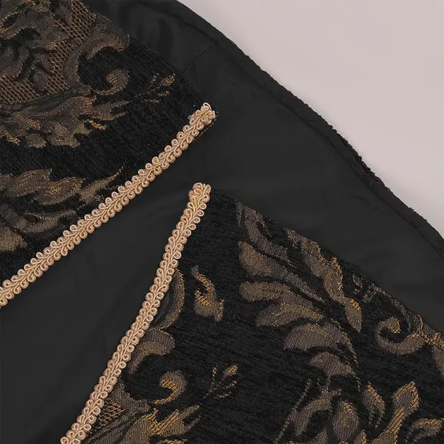 Medieval Renaissance Tudor King Half-Shoulder Cosplay Cape detail 14