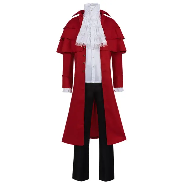 Medieval Stand Collar Cloak Jacket for Halloween Stage Cosplay detail 7