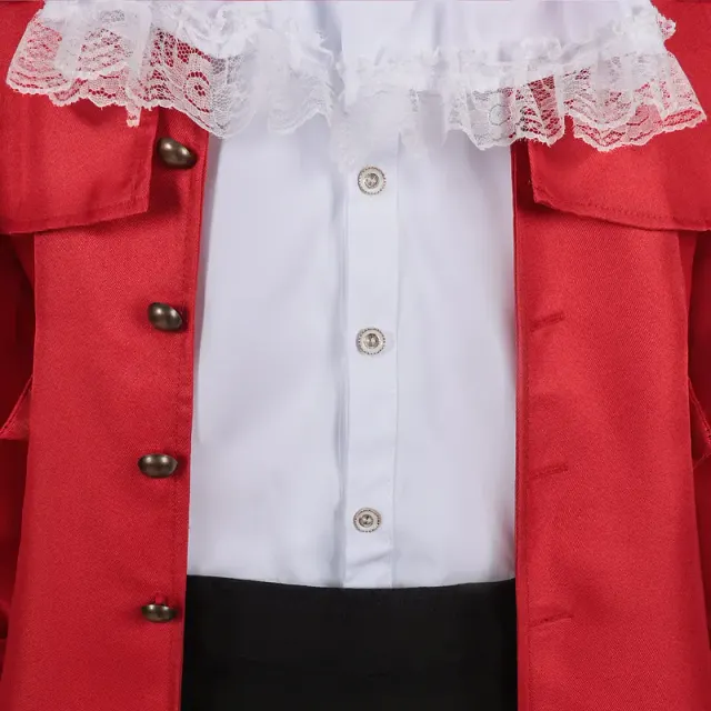 Medieval Stand Collar Cloak Jacket for Halloween Stage Cosplay detail 13