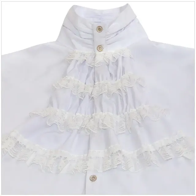 Medieval Stand Collar Cloak Jacket for Halloween Stage Cosplay detail 17