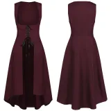 Renaissance Dress Style 4 - Deep Red