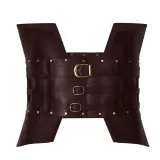 Leather Waist Cincher - Brown