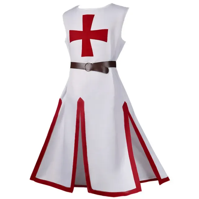 Medieval Templar Knight Cosplay Robe for Stage and Party detail 7