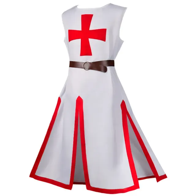 Medieval Templar Knight Cosplay Robe for Stage and Party detail 12