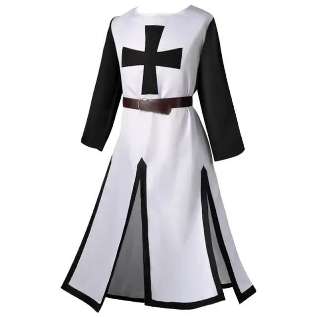 Medieval Templar Knight Cosplay Robe for Stage and Party detail 17