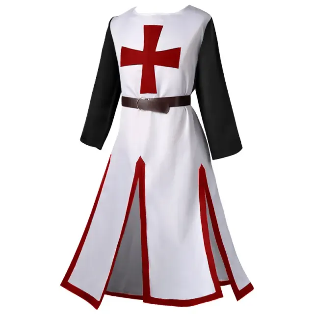Medieval Templar Knight Cosplay Robe for Stage and Party detail 21