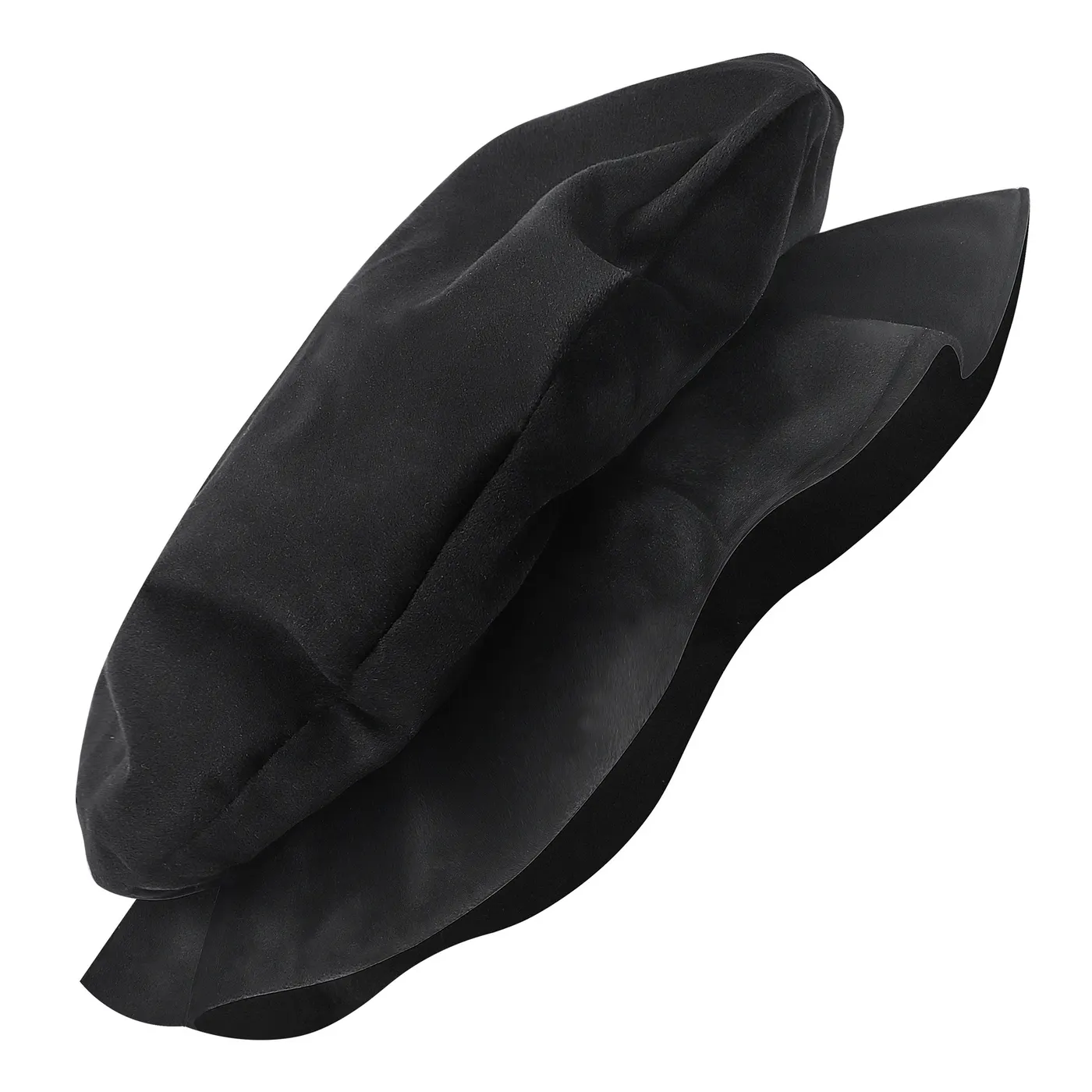 Medieval Tudor Flat-Top Faux Suede Beret Hat detail 1