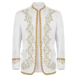 Gold Formal Jacket - White