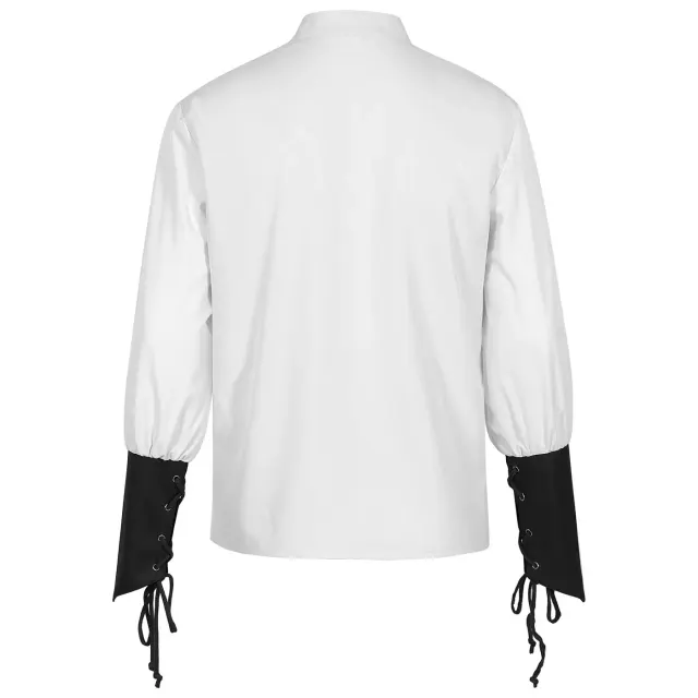 Men's Medieval Viking Pirate Cosplay Costume Shirt Vest Pants Set detail 8