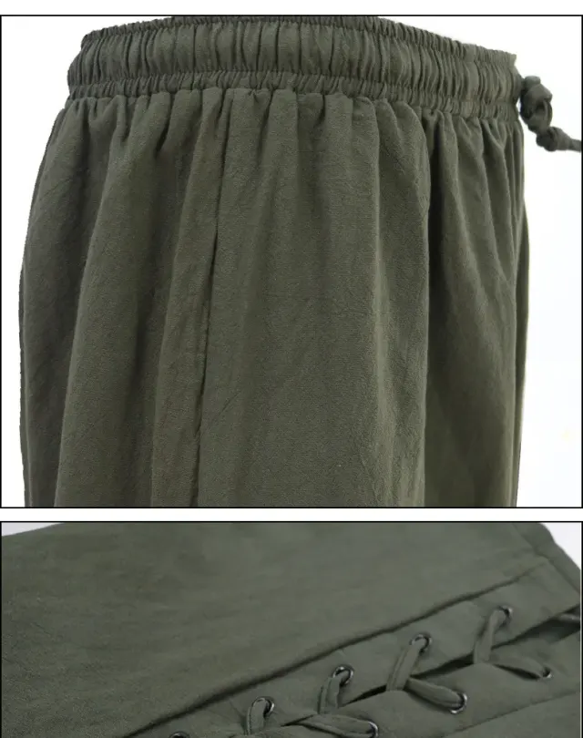 Men's Medieval Viking Pirate Cosplay Costume Shirt Vest Pants Set detail 21