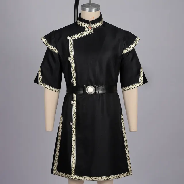 Medieval Viking Waist-Tied Tunic Knight Cosplay Costume detail 1