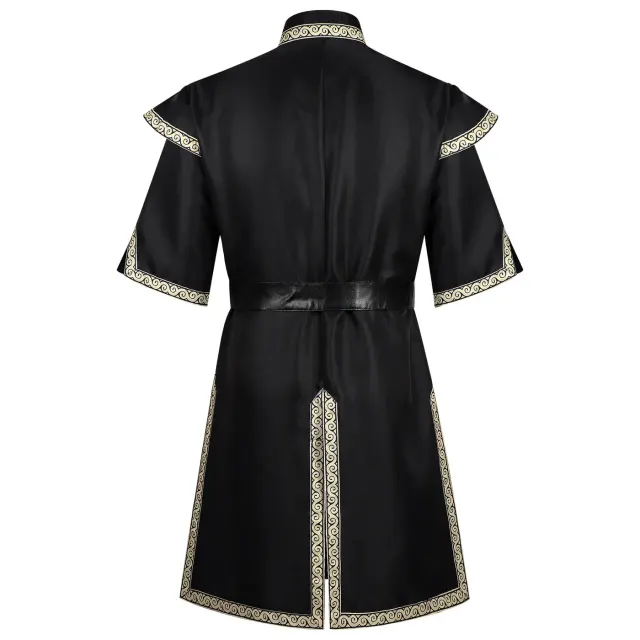 Medieval Viking Waist-Tied Tunic Knight Cosplay Costume detail 3