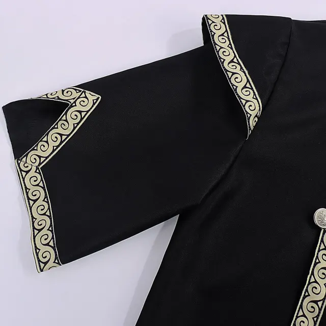 Medieval Viking Waist-Tied Tunic Knight Cosplay Costume detail 5