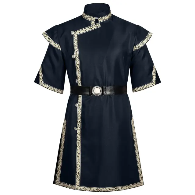 Medieval Viking Waist-Tied Tunic Knight Cosplay Costume detail 10