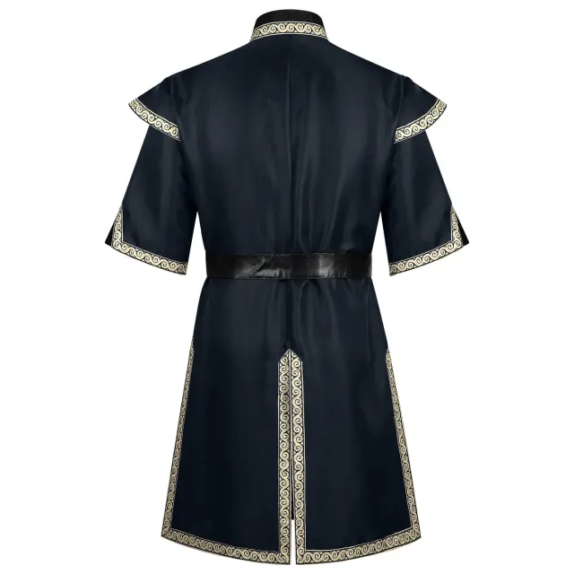 Medieval Viking Waist-Tied Tunic Knight Cosplay Costume detail 11