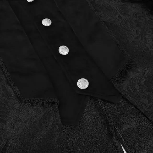 Men's Steampunk Gothic Victorian Tailcoat Stage Costume detail 13
