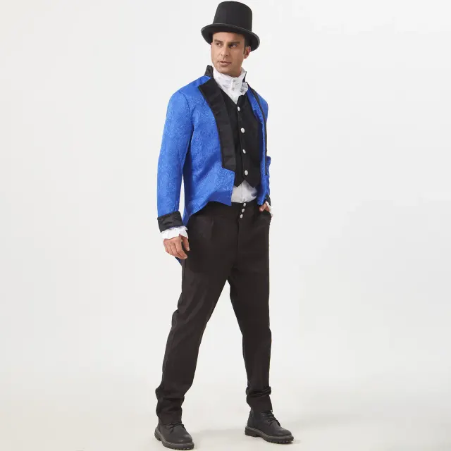 Men's Steampunk Gothic Victorian Tailcoat Stage Costume detail 21