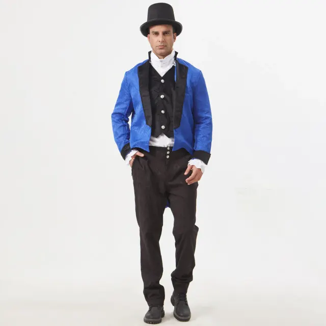 Men's Steampunk Gothic Victorian Tailcoat Stage Costume detail 23