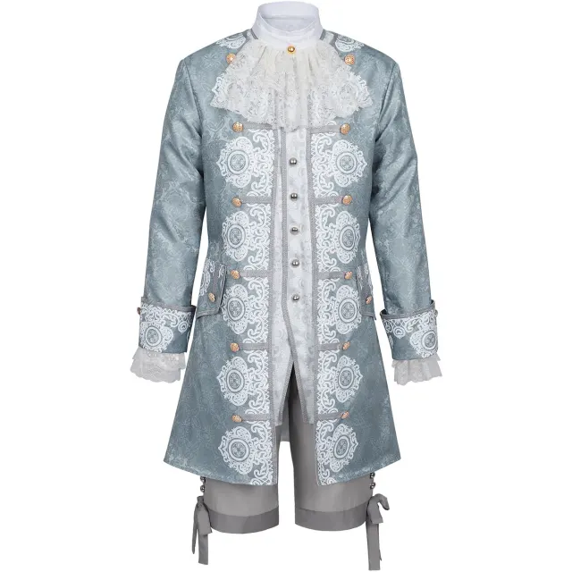 Men's 18th Century Baroque Rococo Cosplay Suit Set detail 2