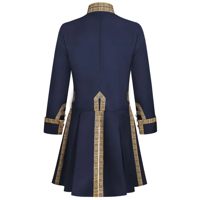 Men's 18th Century Colonial Officer Military Uniform Costume detail 3