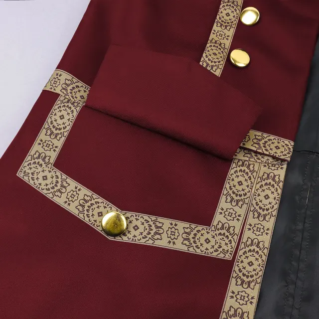Men's 18th Century Colonial Officer Military Uniform Costume detail 12