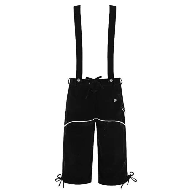 Men's Bavarian Oktoberfest Suspender Pants for Stage Party detail 3