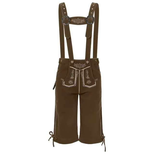 Men's Bavarian Oktoberfest Suspender Pants for Stage Party detail 10