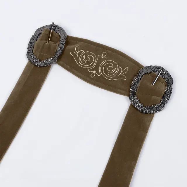 Men's Bavarian Oktoberfest Suspender Pants for Stage Party detail 17