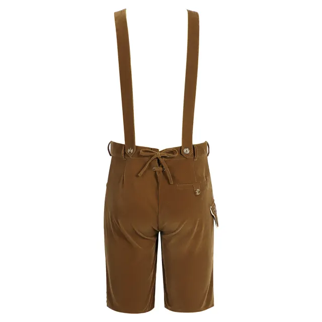 Men's Bavarian Oktoberfest Suspender Pants for Stage Party detail 21