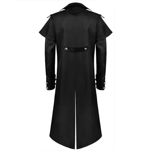 Unisex Medieval Punk Mid-Length Tailcoat Stage Costume detail 2
