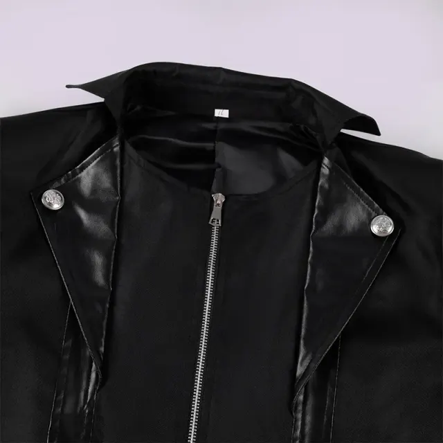 Unisex Medieval Punk Mid-Length Tailcoat Stage Costume detail 3