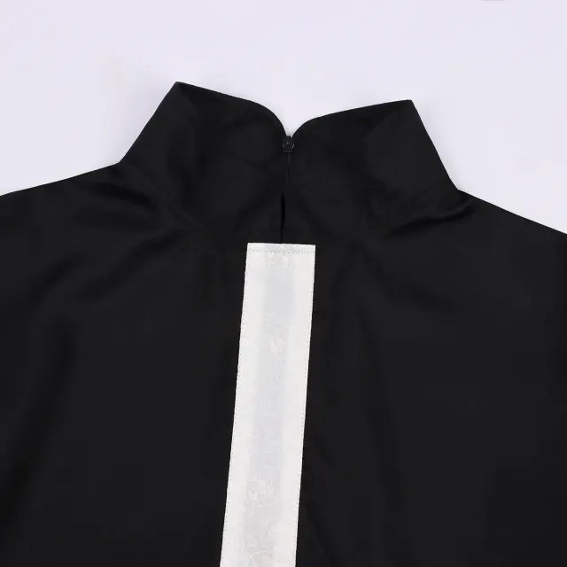 Men's Black Tudor Renaissance Prince Costume with Cape detail 7