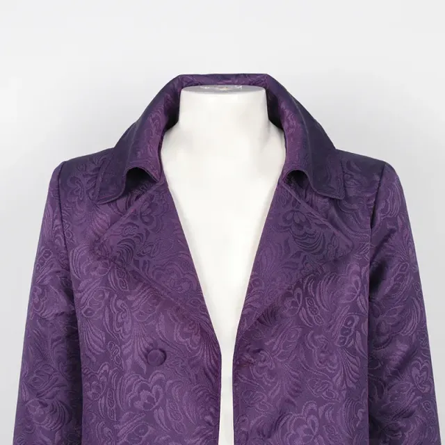 Men's Dark Knight Long Blazer Clown Cosplay Halloween Jacket detail 1