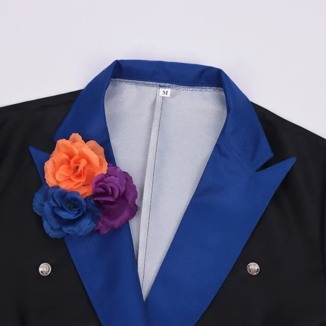 Men's Day of the Dead Skeleton Clown Cosplay Costume detail 17