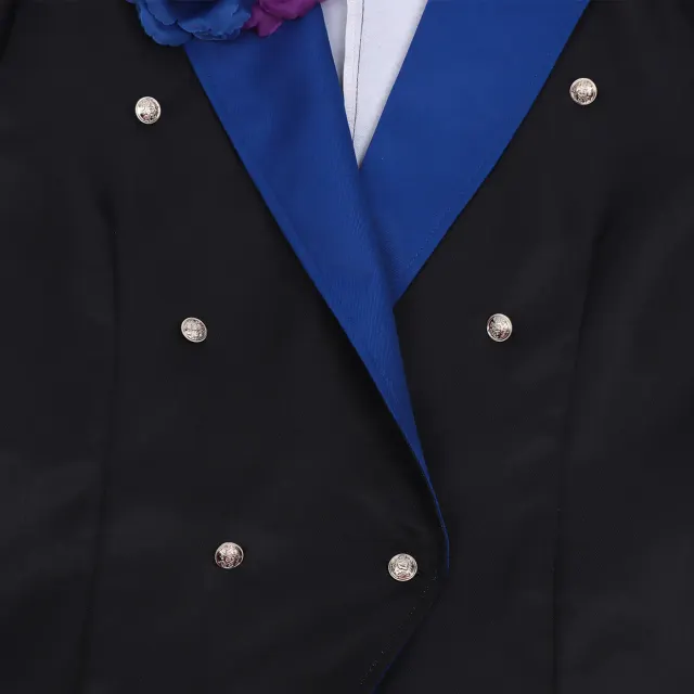 Men's Day of the Dead Skeleton Clown Cosplay Costume detail 19