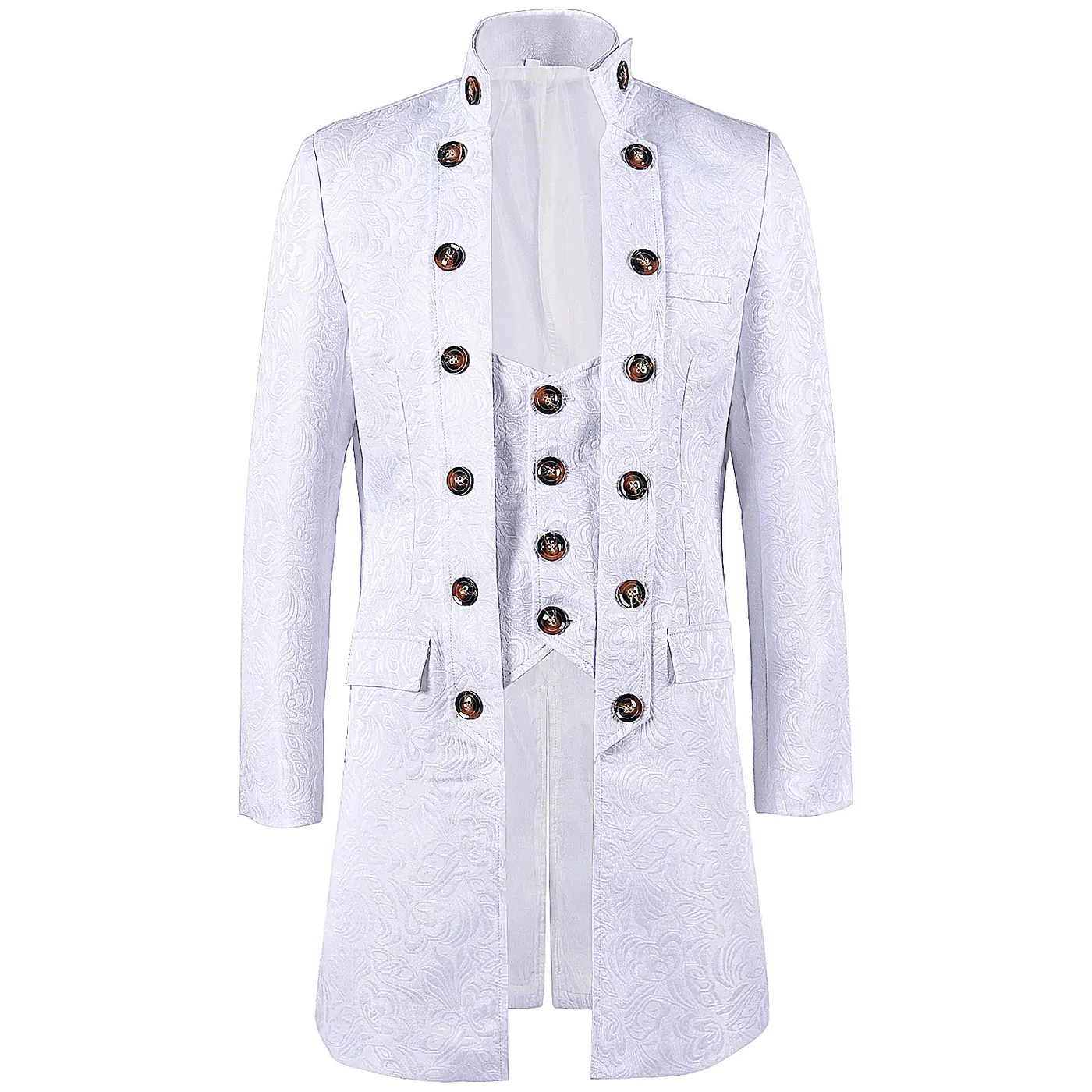 Men's European Court Jacquard Medieval Noble Costume Set detail 9