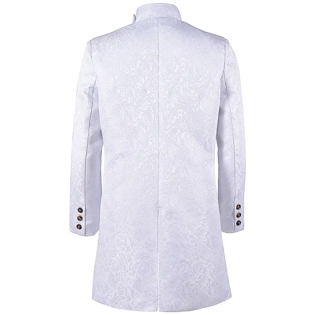 detalle de Conjunto de disfraz de noble medieval de corte europeo con jacquard para hombre 10
