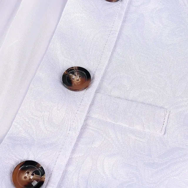 detalle de Conjunto de disfraz de noble medieval de corte europeo con jacquard para hombre 13