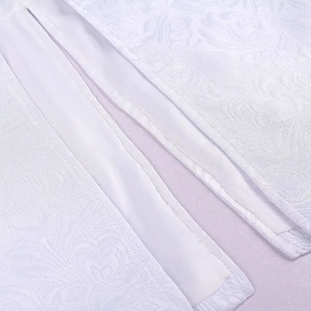 detalle de Conjunto de disfraz de noble medieval de corte europeo con jacquard para hombre 16