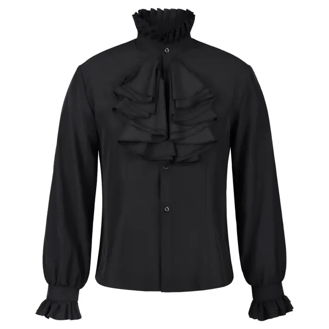 detalle de Conjunto de disfraz de noble medieval de corte europeo con jacquard para hombre 19