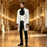 Conjunto jacquard - Blanco-Negro