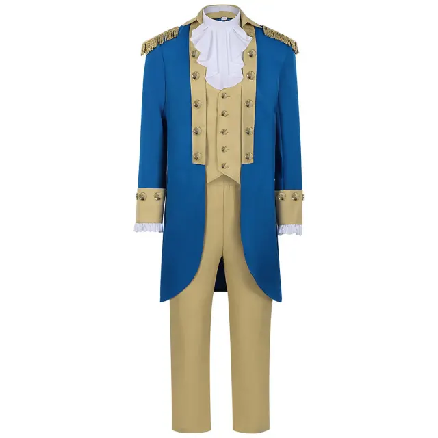 Men's George Washington Colonial Halloween Costume Set detail 1
