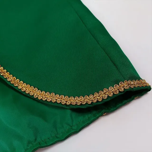 Men's Gold-Trim Medieval Prince Tailcoat for Cosplay detail 6